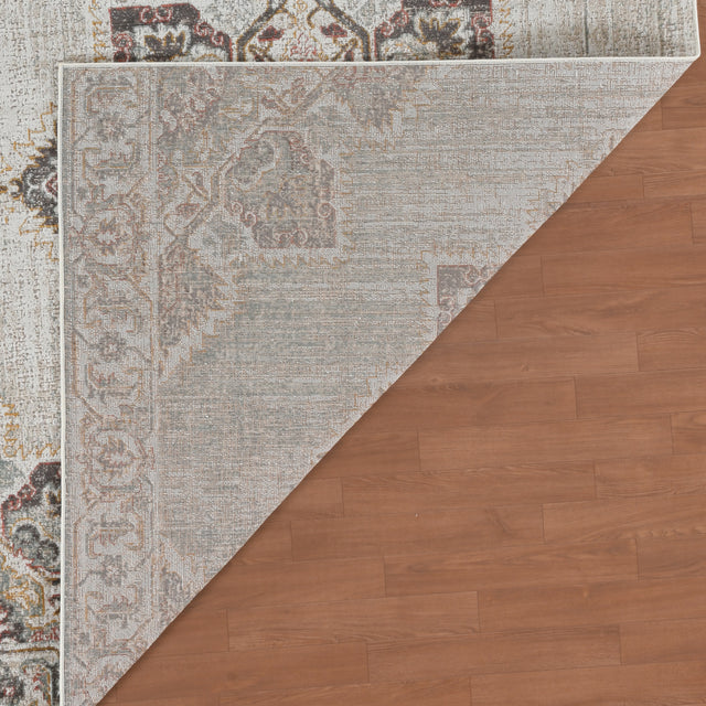 Amer Eternal Farmhouse Medallion Power-Loom Beige/Sand Round Rug