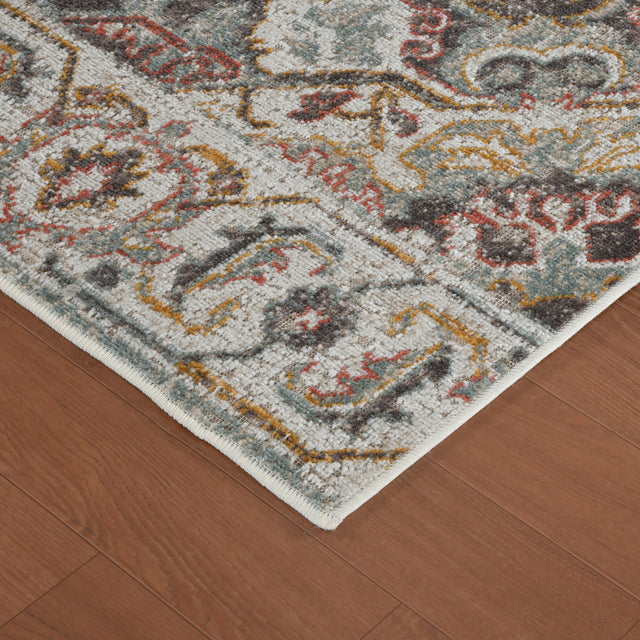 Amer Eternal Farmhouse Medallion Power-Loom Beige/Sand Area Rug