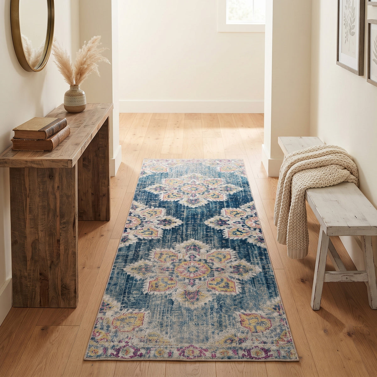 Amer Eternal ETE-22 Turquoise Blue area rug - lifestyle view