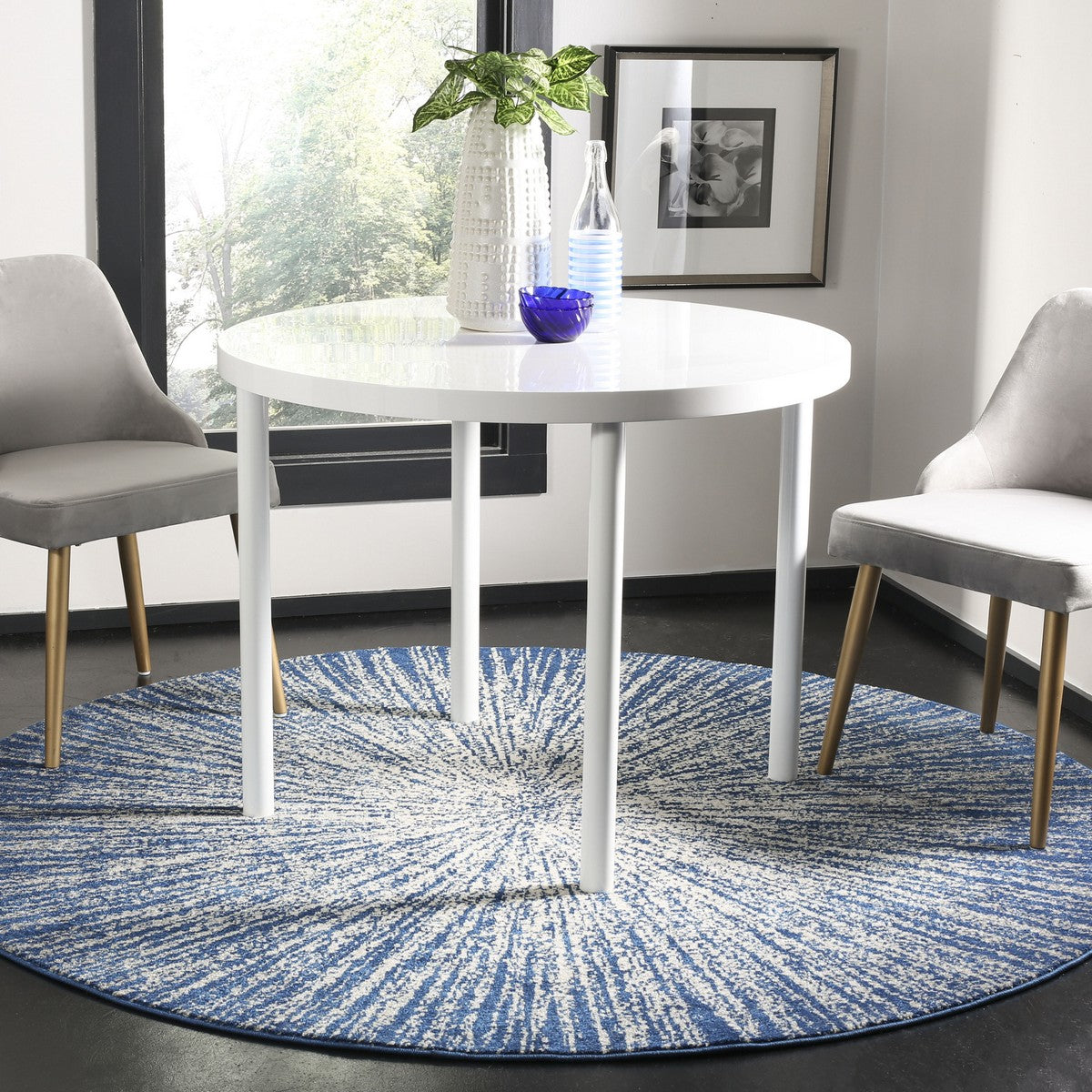 Safavieh Evoke Evk228N Navy/Ivory Rug