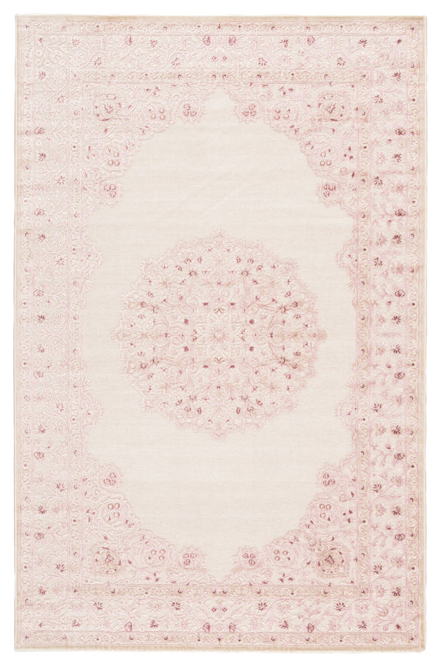 Jaipur Fables Malo Fb123 Bright White / Parfait Pink Rugs