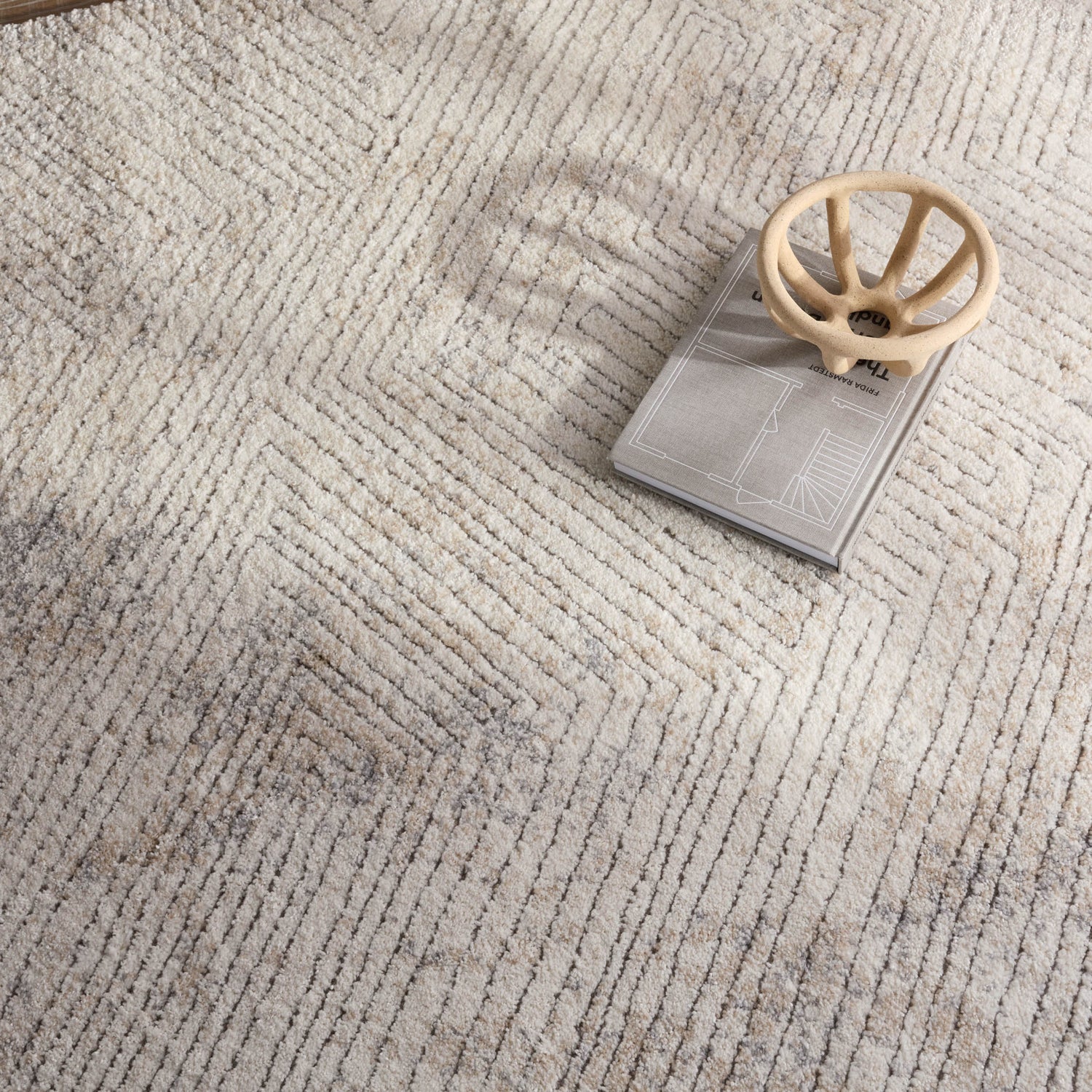 Jaipur Label J Natrix FRR13 Geometric Ivory and Gray Rug