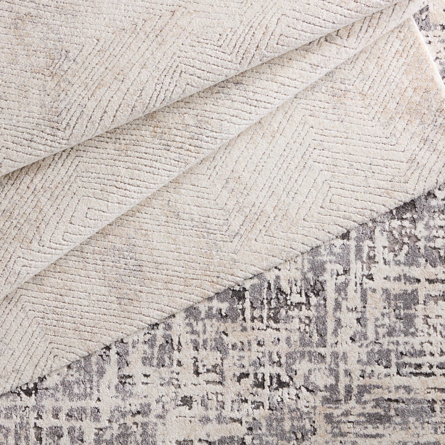 Jaipur Label J Natrix FRR13 Geometric Ivory and Gray Rug