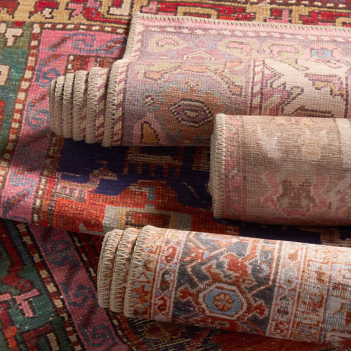 Jaipur Label J Elanor GAR05 Medallion Pink and Purple Rug