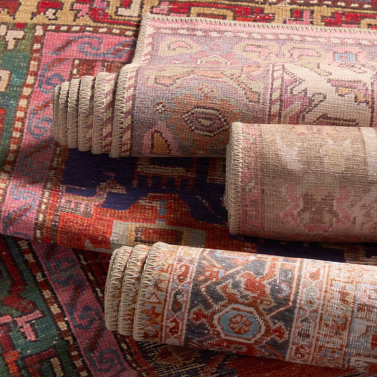 Jaipur Label J Elanor GAR05 Medallion Pink and Purple Rug