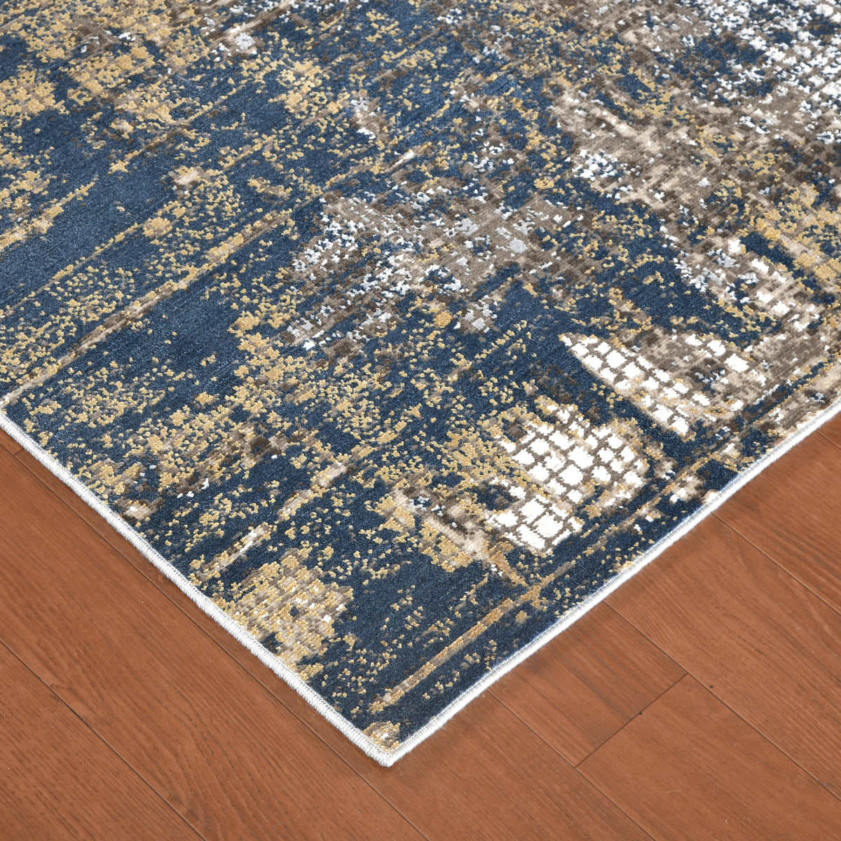 Amer Hamilton HAM-1 Beige / Indigo area rug - corner view