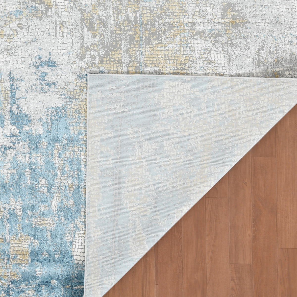 Amer Hamilton HAM-6 Gold / Blue area rug - back view