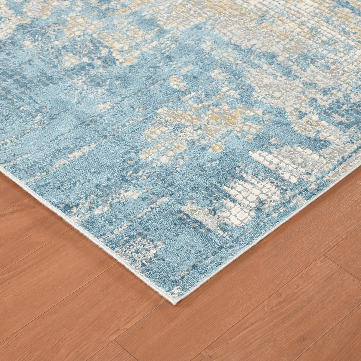 Amer Hamilton HAM-6 Gold / Blue area rug - corner view