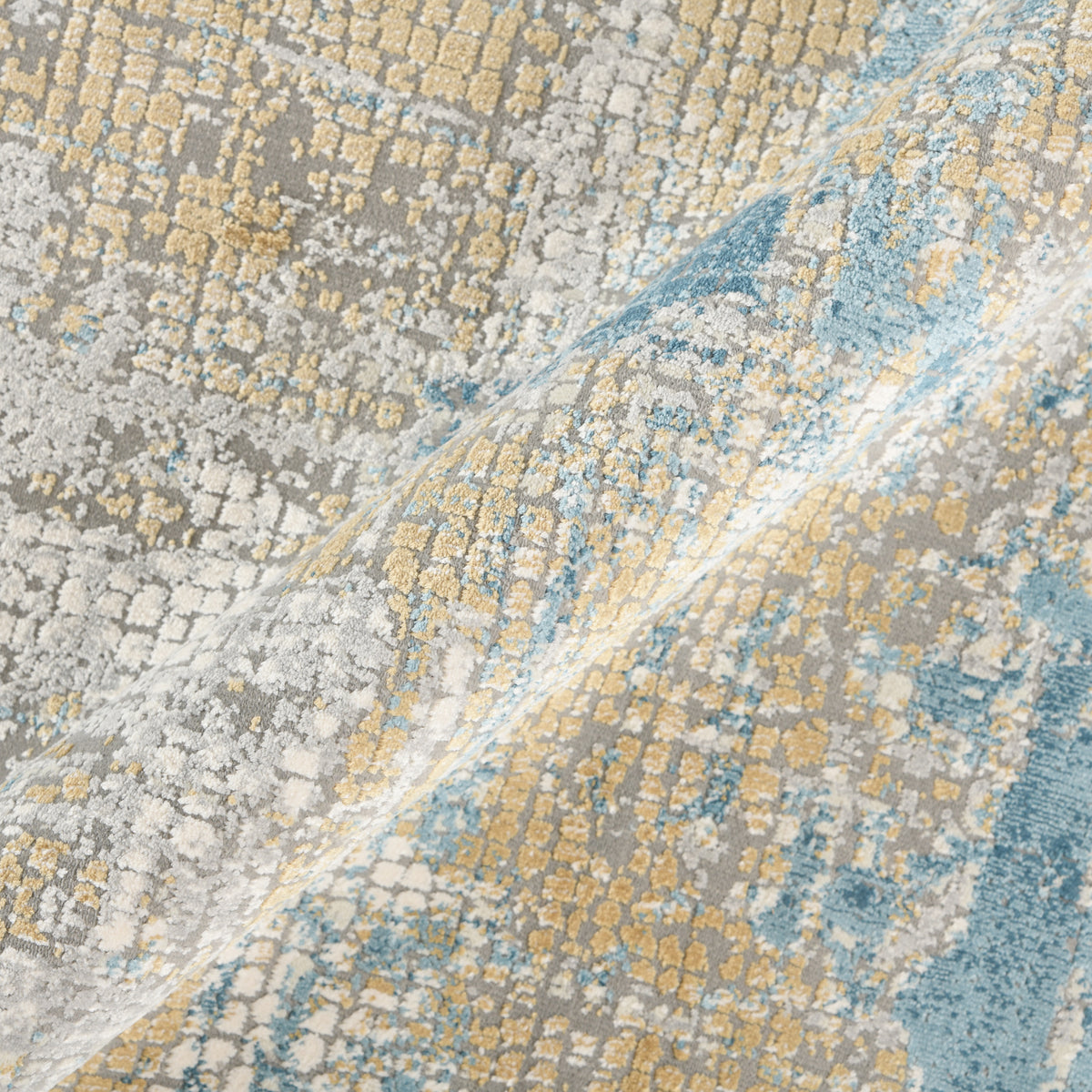 Amer Hamilton HAM-6 Gold / Blue area rug - color swatch view