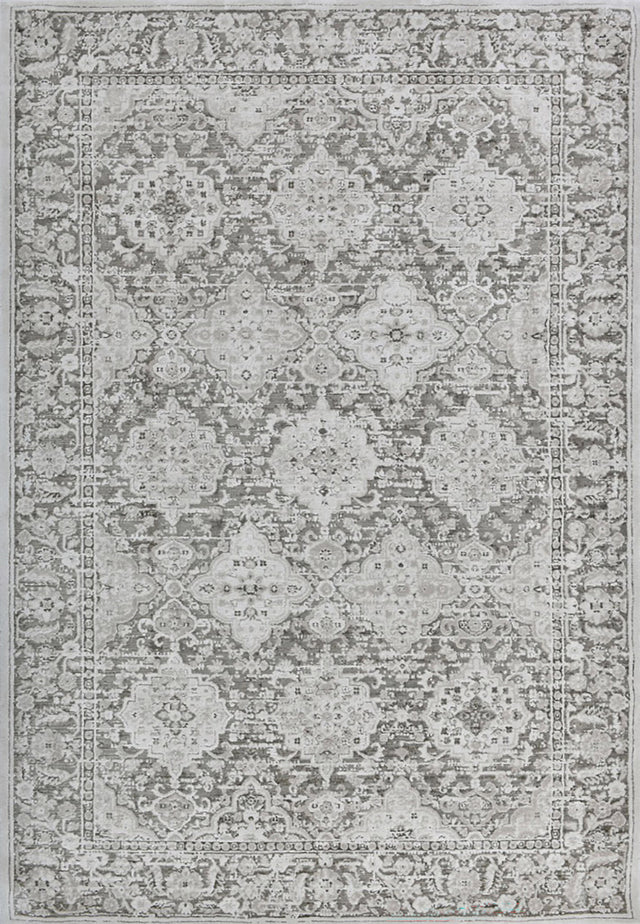 Dynamic Rugs Hamilton 10605 Power Loomed Traditional Grey/Dark Grey Rug