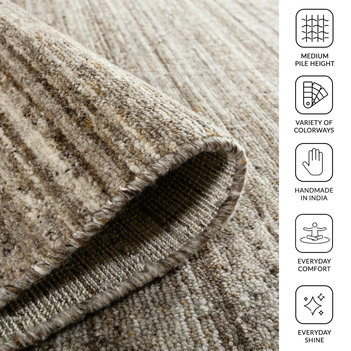 Amer Heaven HEA-23 Sand area rug - infographic view