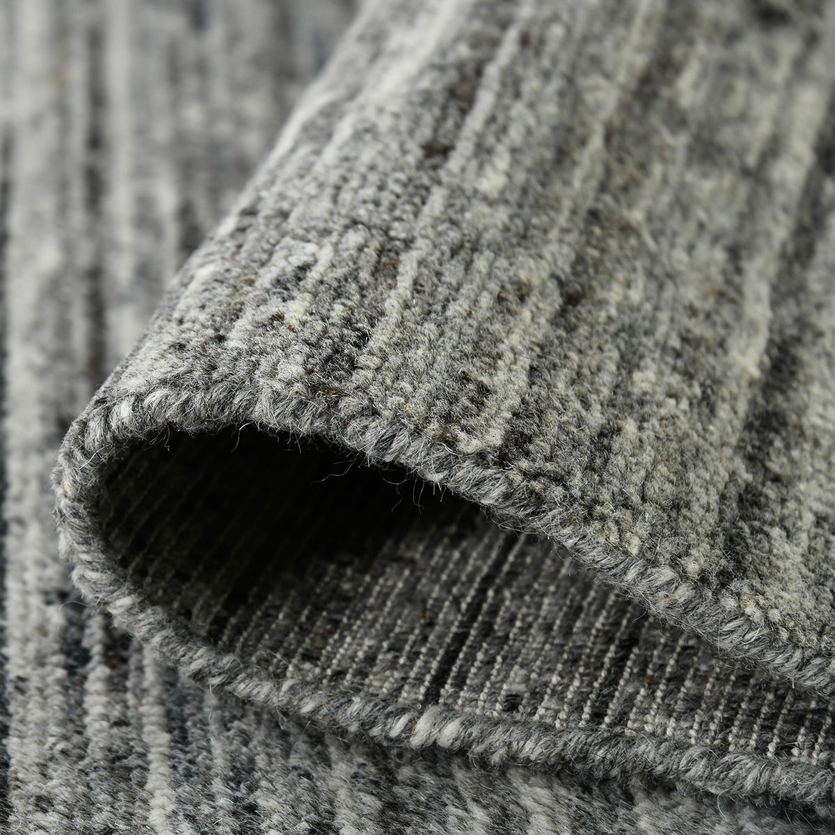 Amer Heaven HEA-6 Dark Gray area rug - rolled view