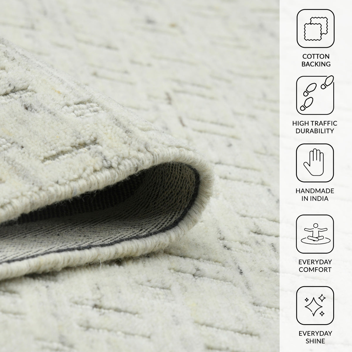 Amer Houston HOU-1 Natural White area rug - infographic view