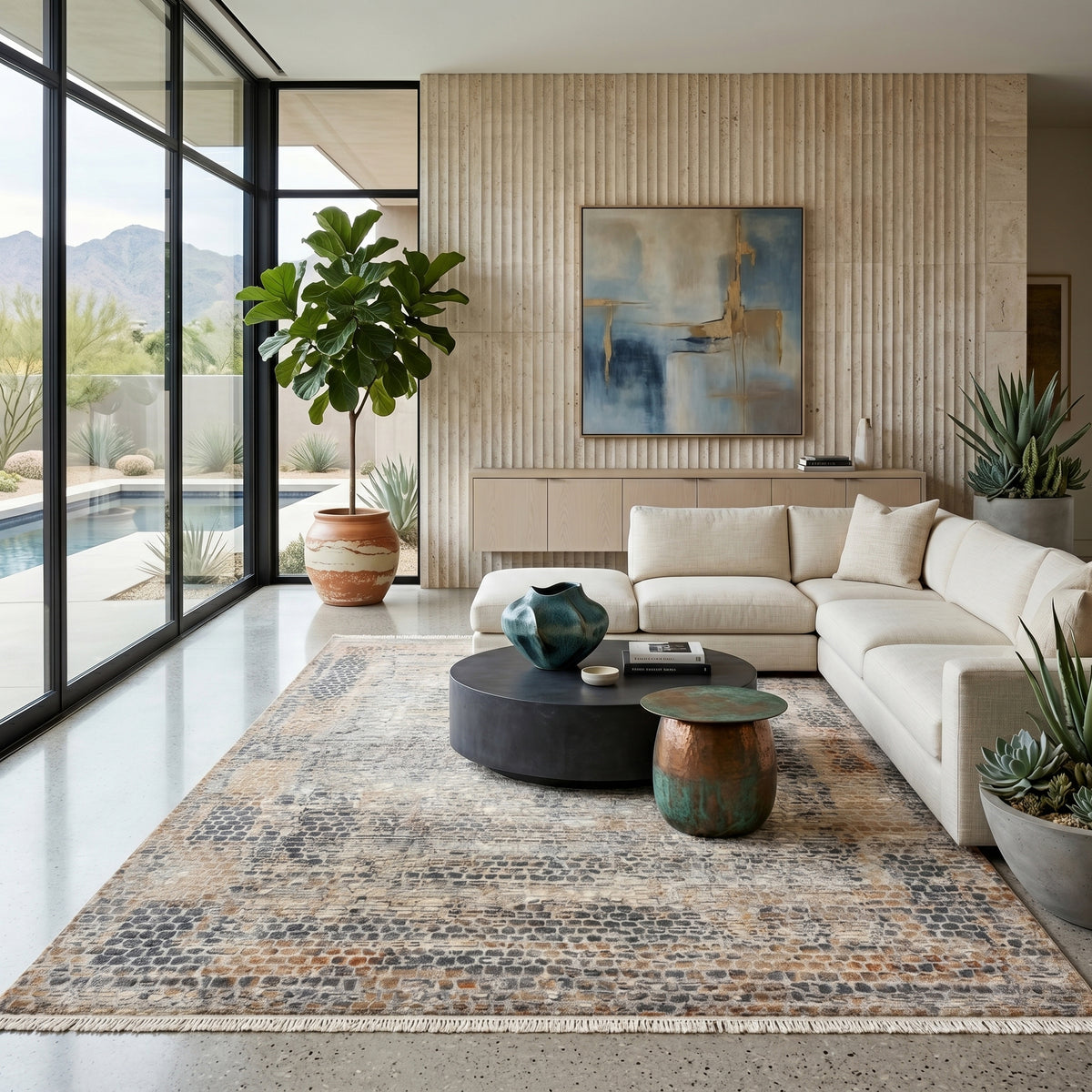 Amer Hermitage HRM-8 Light Gray area rug - lifestyle view
