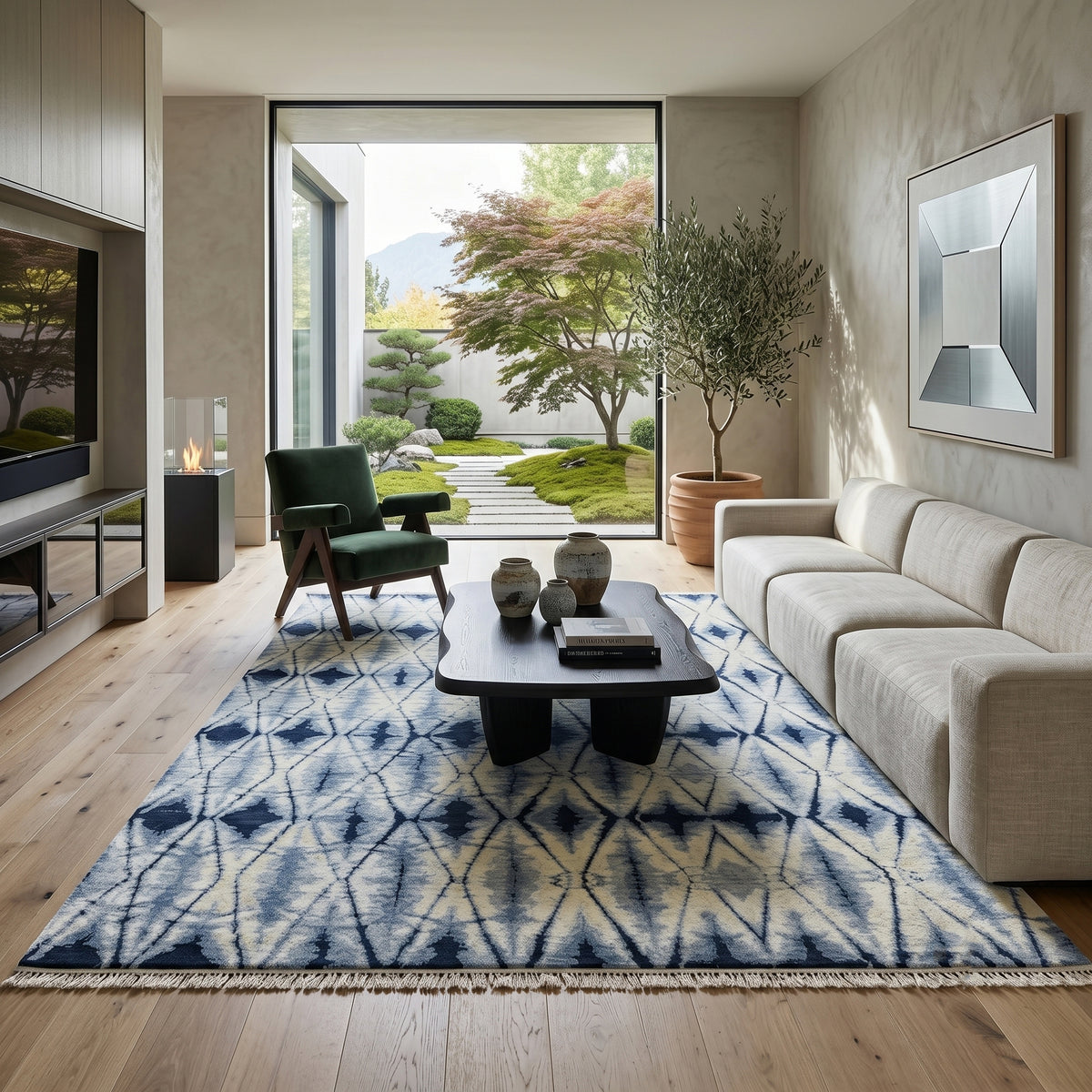 Amer Hermitage HRM-9 Blue Sapphire area rug - lifestyle view