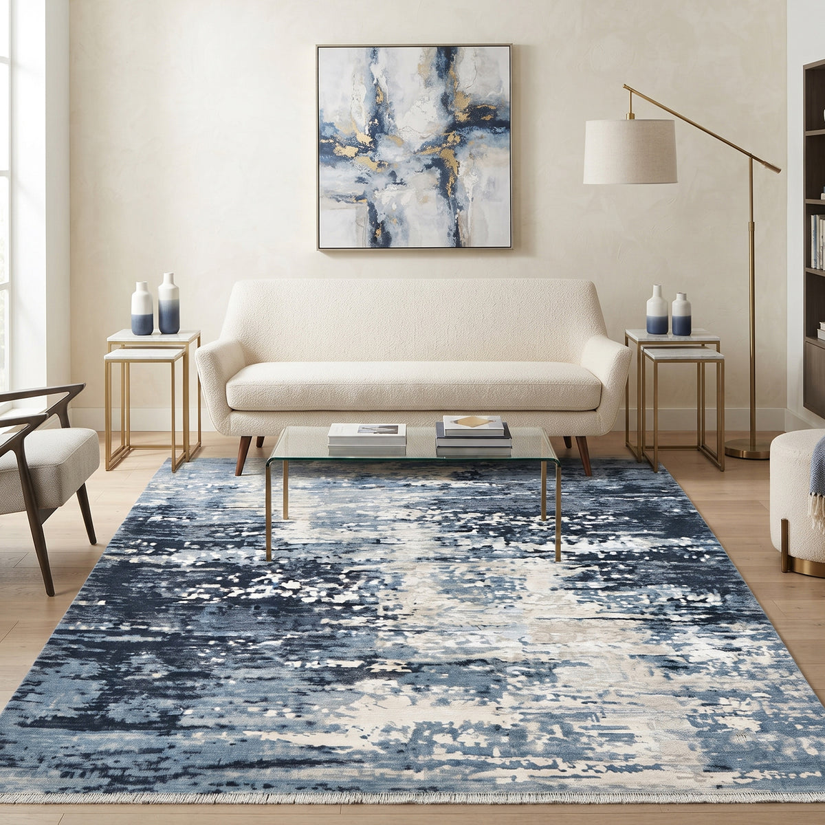 Amer Hermitage HRM-1 Blue Sapphire area rug - lifestyle view