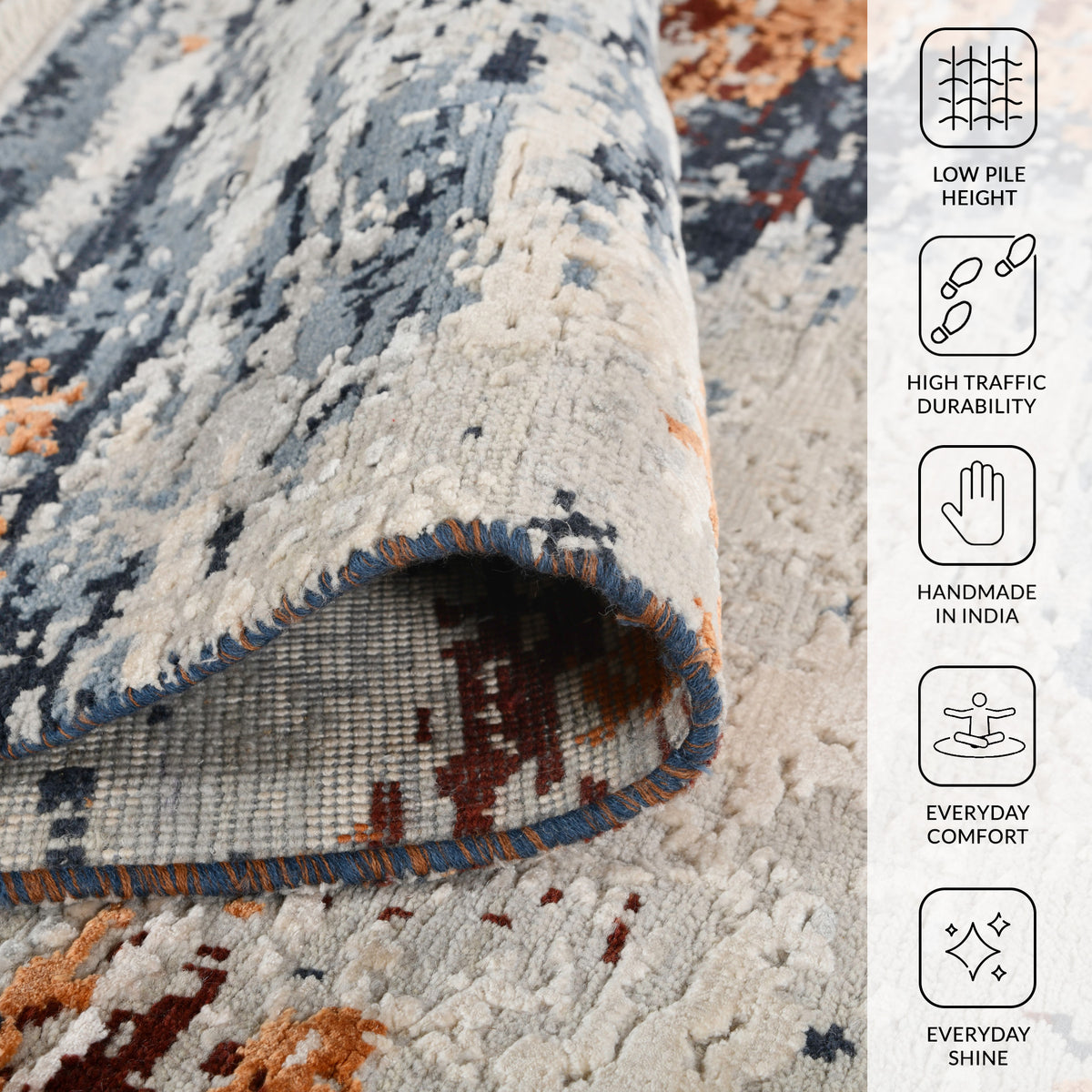 Amer Hermitage HRM-2 Blue area rug - infographic view