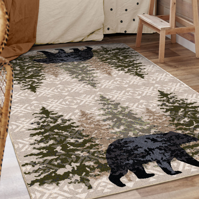 American Dakota High Point Bear Stone Rug