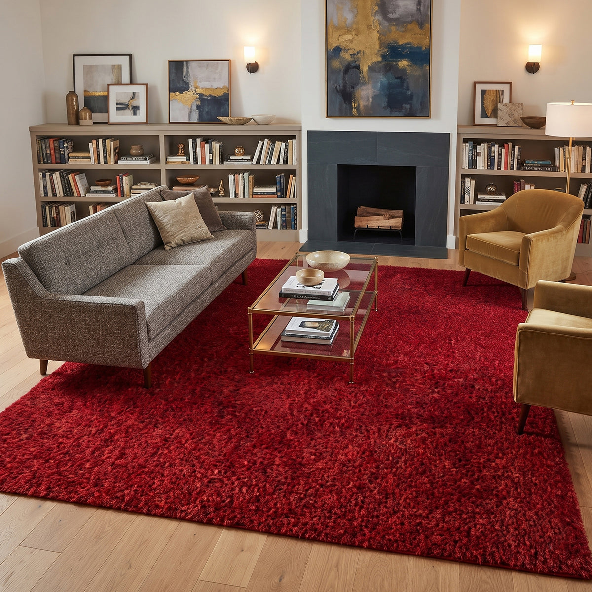 Amer Illustrations ILT-1 Red area rug - lifestyle view