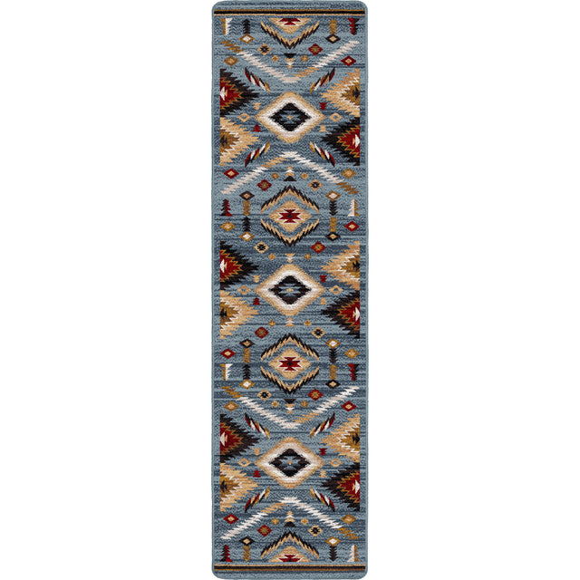 American Dakota Interlaced Horizon Gray Stone Rug