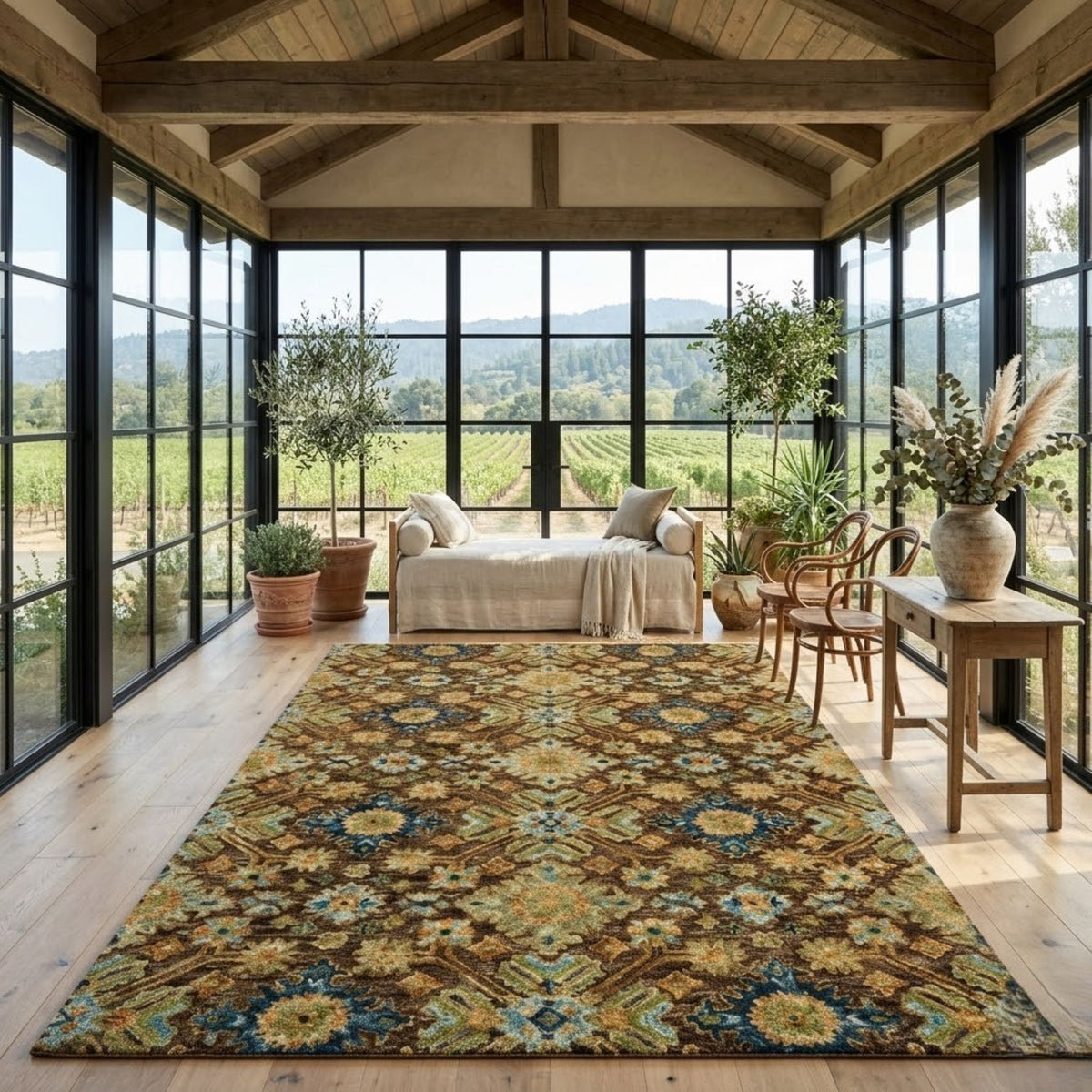 Amer Jackson JAC-4 Brown area rug - lifestyle view