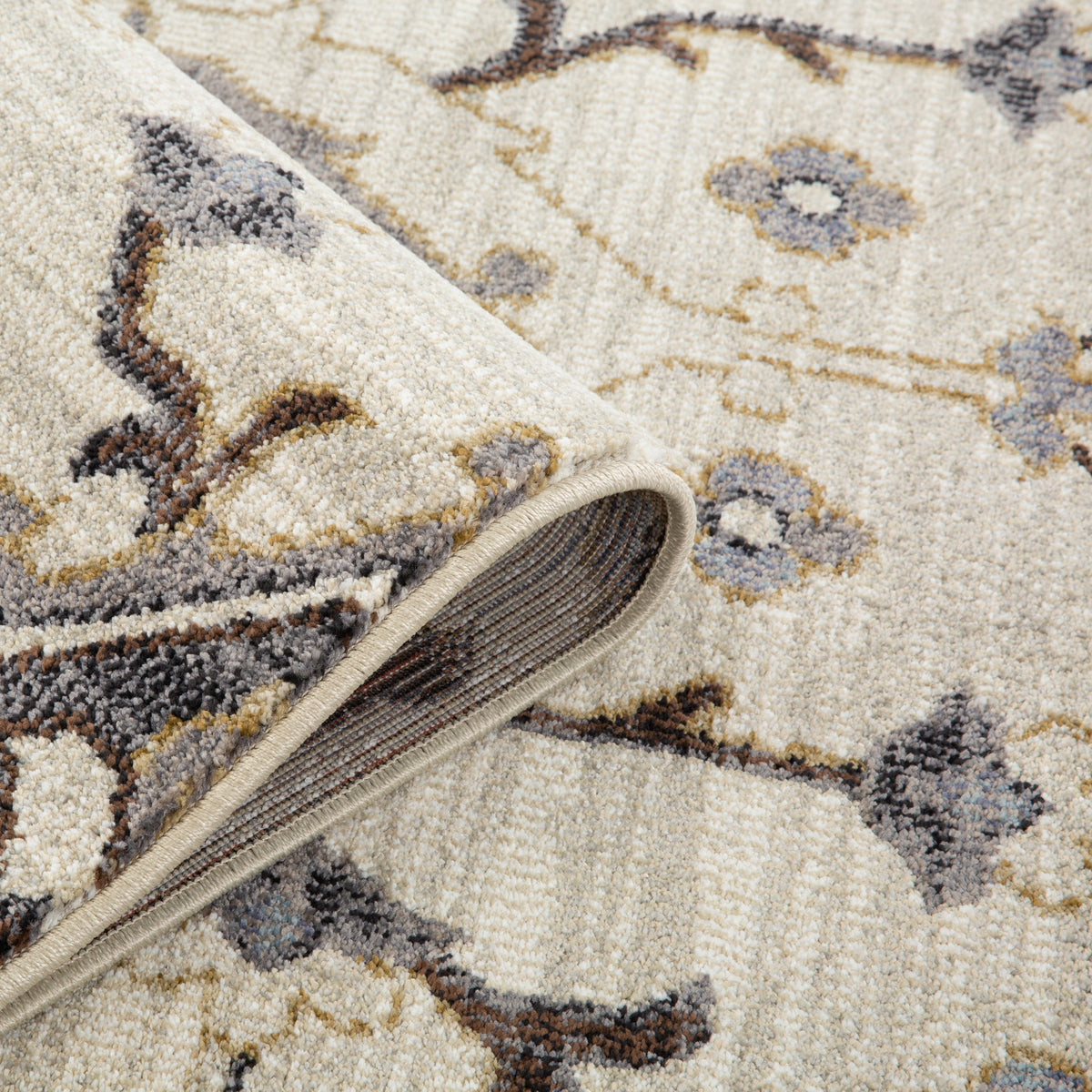 Amer Jordan JOR-10 Ivory / Blue area rug - rolled view