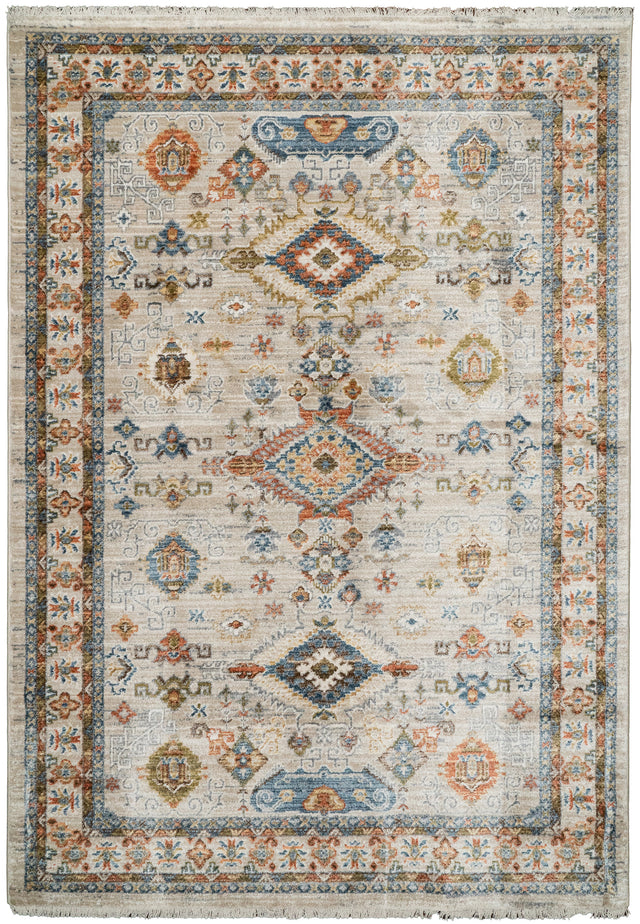 Dynamic Rugs Juno 6886 Power Loomed Traditional Ivory/Multi Rug - rectangular rug view