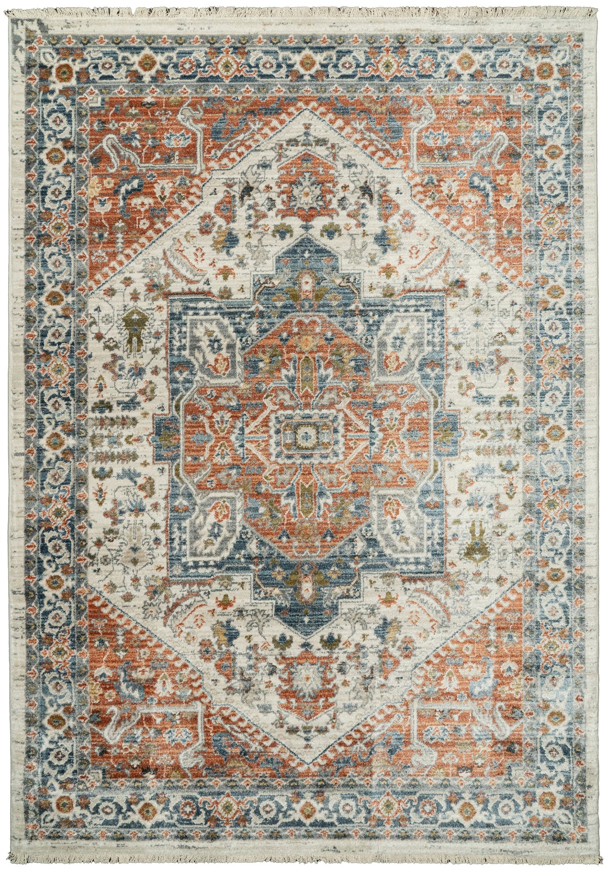 Dynamic Rugs Juno 6887 Power Loomed Traditional Beige/Multi Rug - rectangular rug view