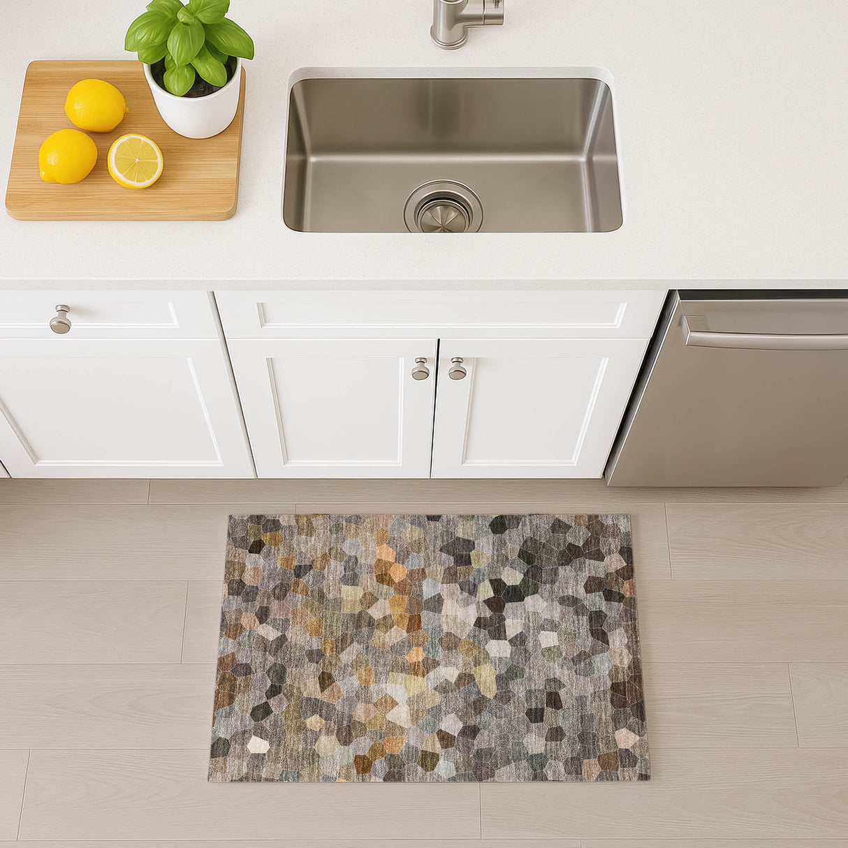 Dalyn Kaleidoscope KL1 Transitional Machine Made Pewter Rug