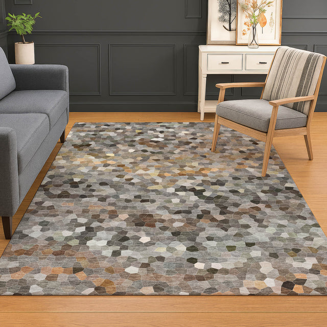 Dalyn Kaleidoscope KL1 Transitional Machine Made Pewter Rug