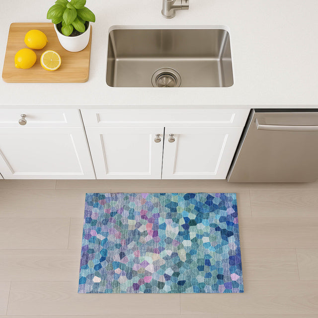 Dalyn Kaleidoscope KL1 Transitional Machine Made Turquoise Rug