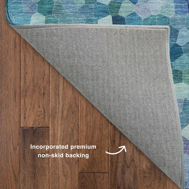 Dalyn Kaleidoscope KL1 Transitional Machine Made Turquoise Rug