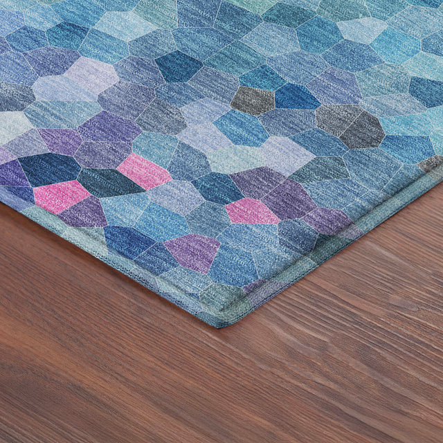 Dalyn Kaleidoscope KL1 Transitional Machine Made Turquoise Rug