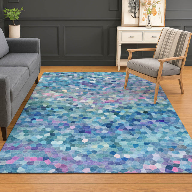 Dalyn Kaleidoscope KL1 Transitional Machine Made Turquoise Rug