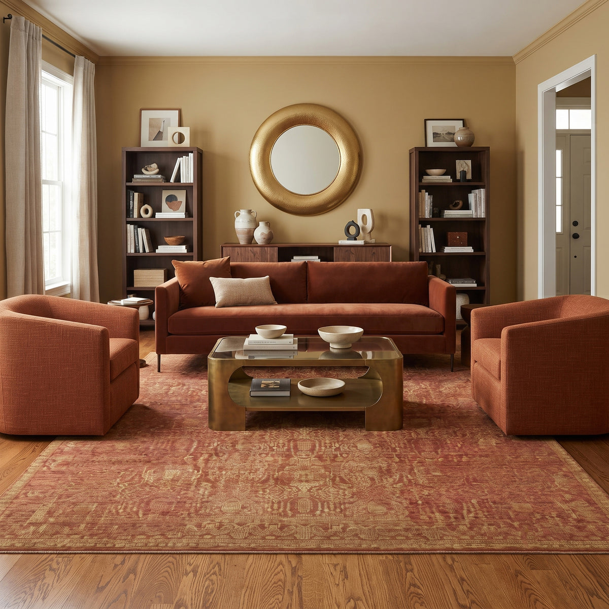 Amer Kohinoor KOH-4 Orange Rust area rug - lifestyle view