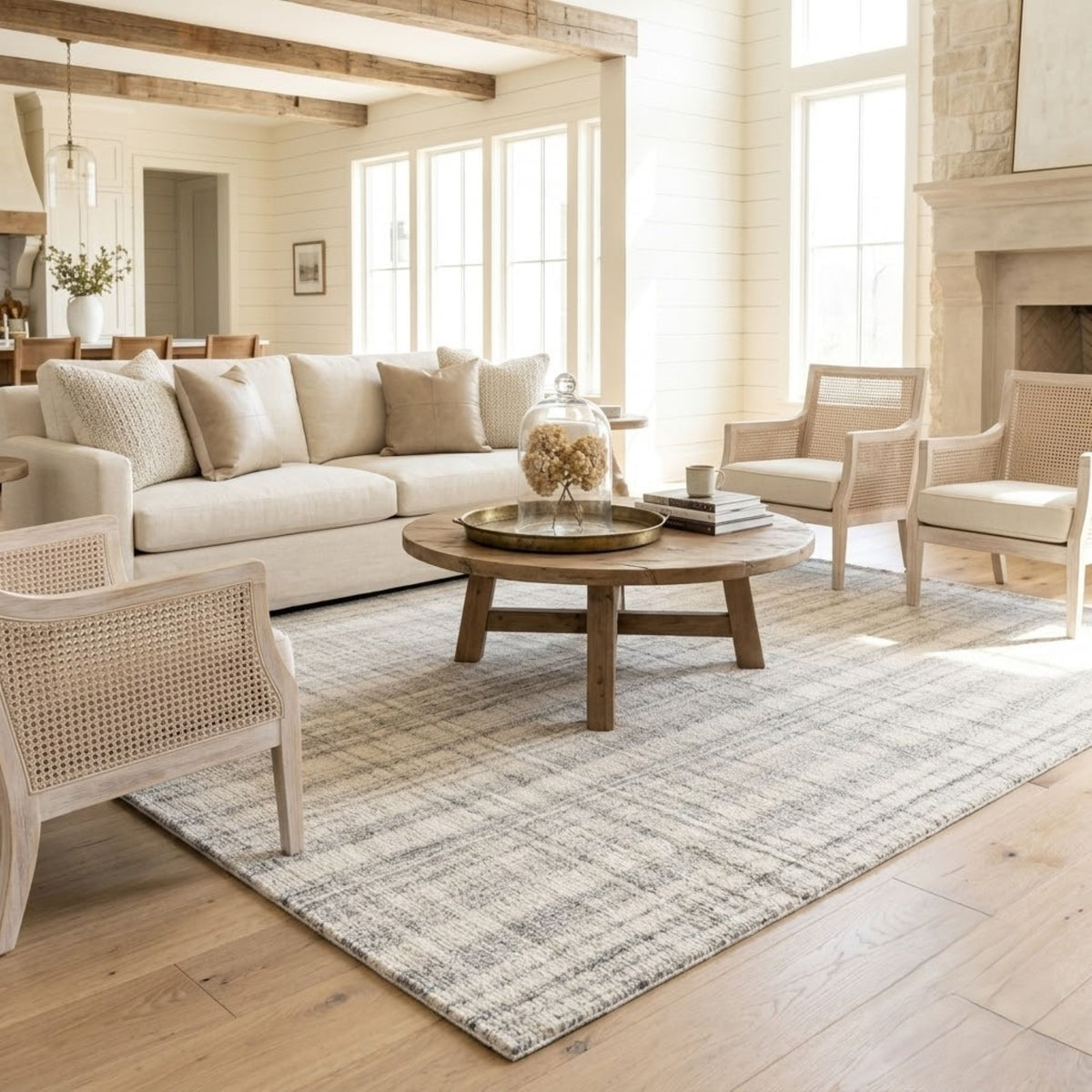 Amer Laurel LAU-1 Ivory area rug - lifestyle view