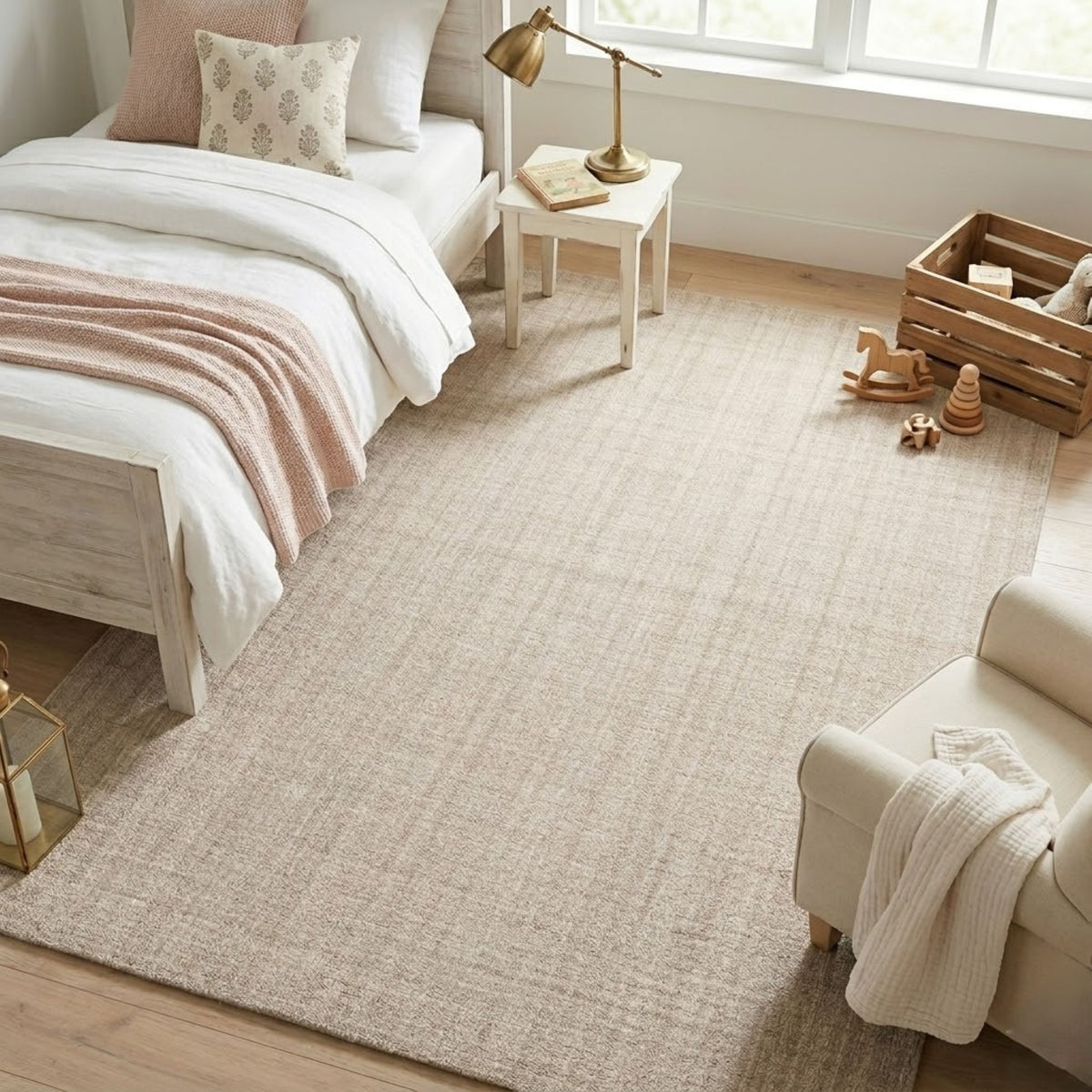Amer Laurel LAU-7 Champagne area rug - lifestyle view