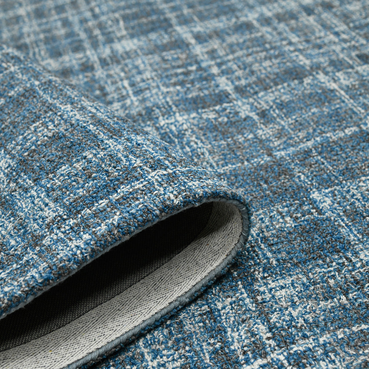 Amer Laurel LAU-2 Turquoise Blue area rug - rolled view