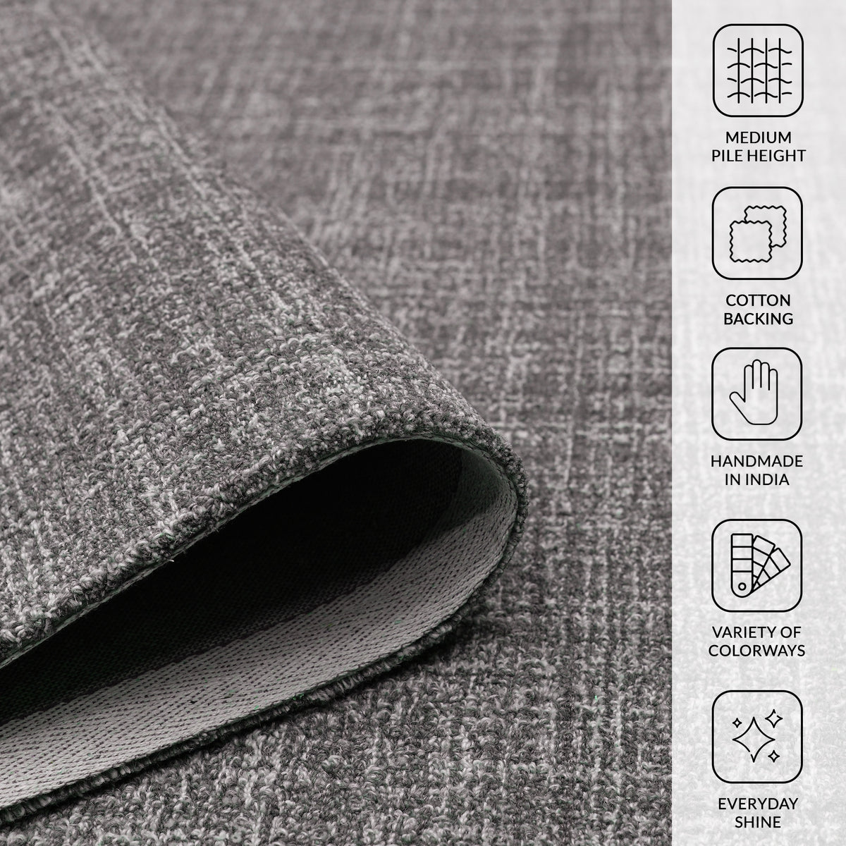 Amer Laurel LAU-5 Graphite area rug - infographic view
