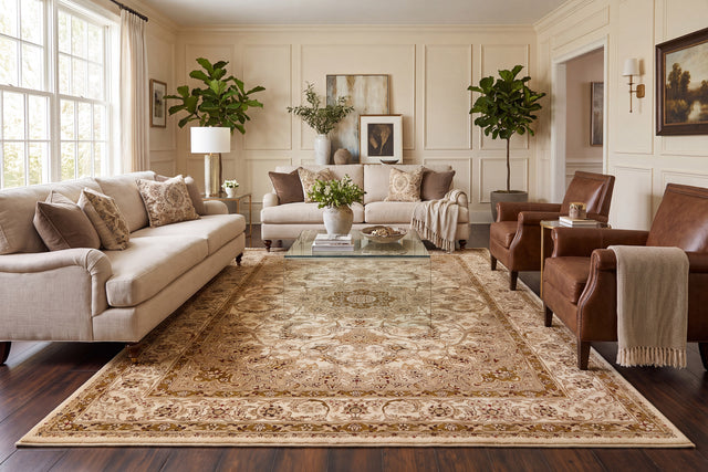 Dynamic Rugs Legacy 58000 Ivory Rugs - room scene