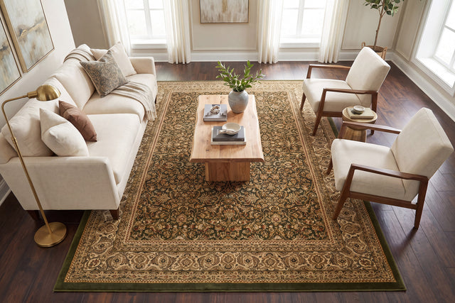Dynamic Rugs Legacy 58004 Green Rugs - room scene