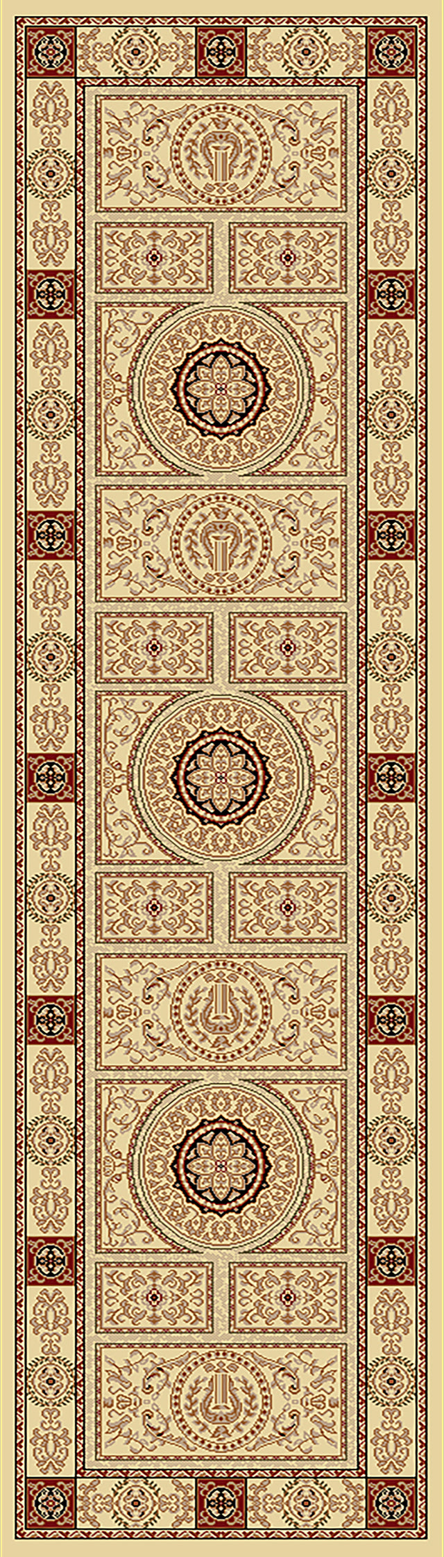 Dynamic Rugs Legacy 58021 Ivory Rugs - runner view