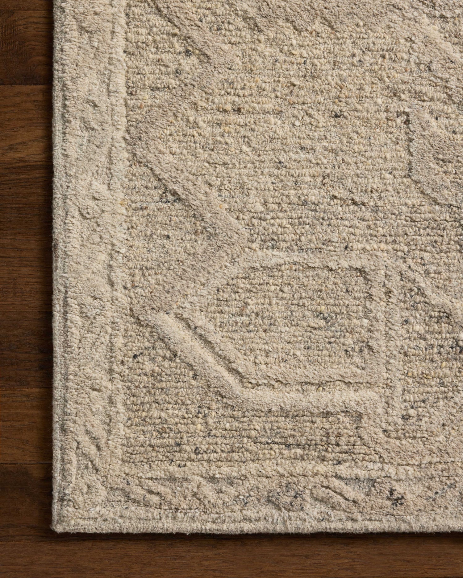 Loloi Mabel MBL-01 Traditional Hand Tufted Pebble, Mist Rug