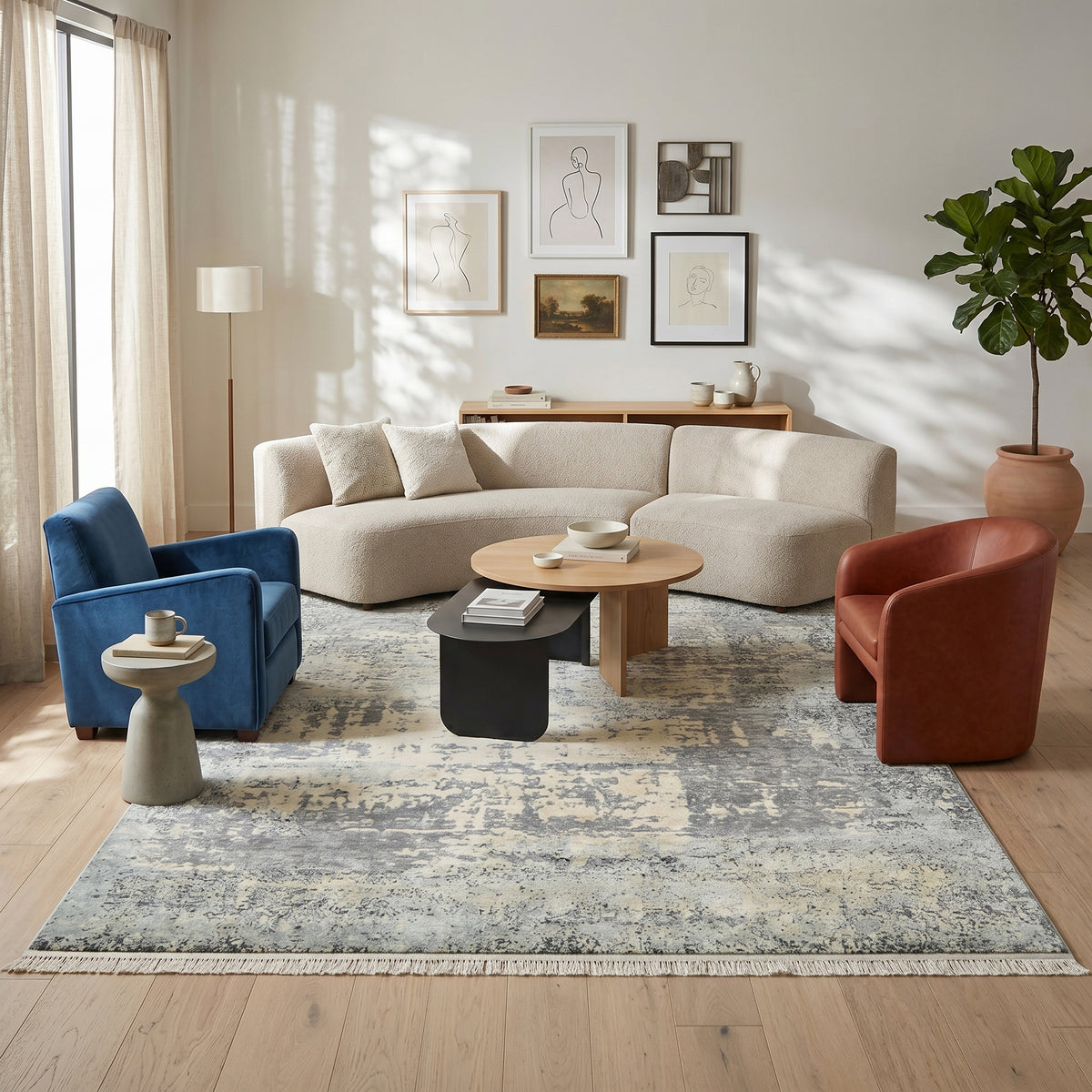 Amer Majestic MAJ-6 Ivory area rug - lifestyle view