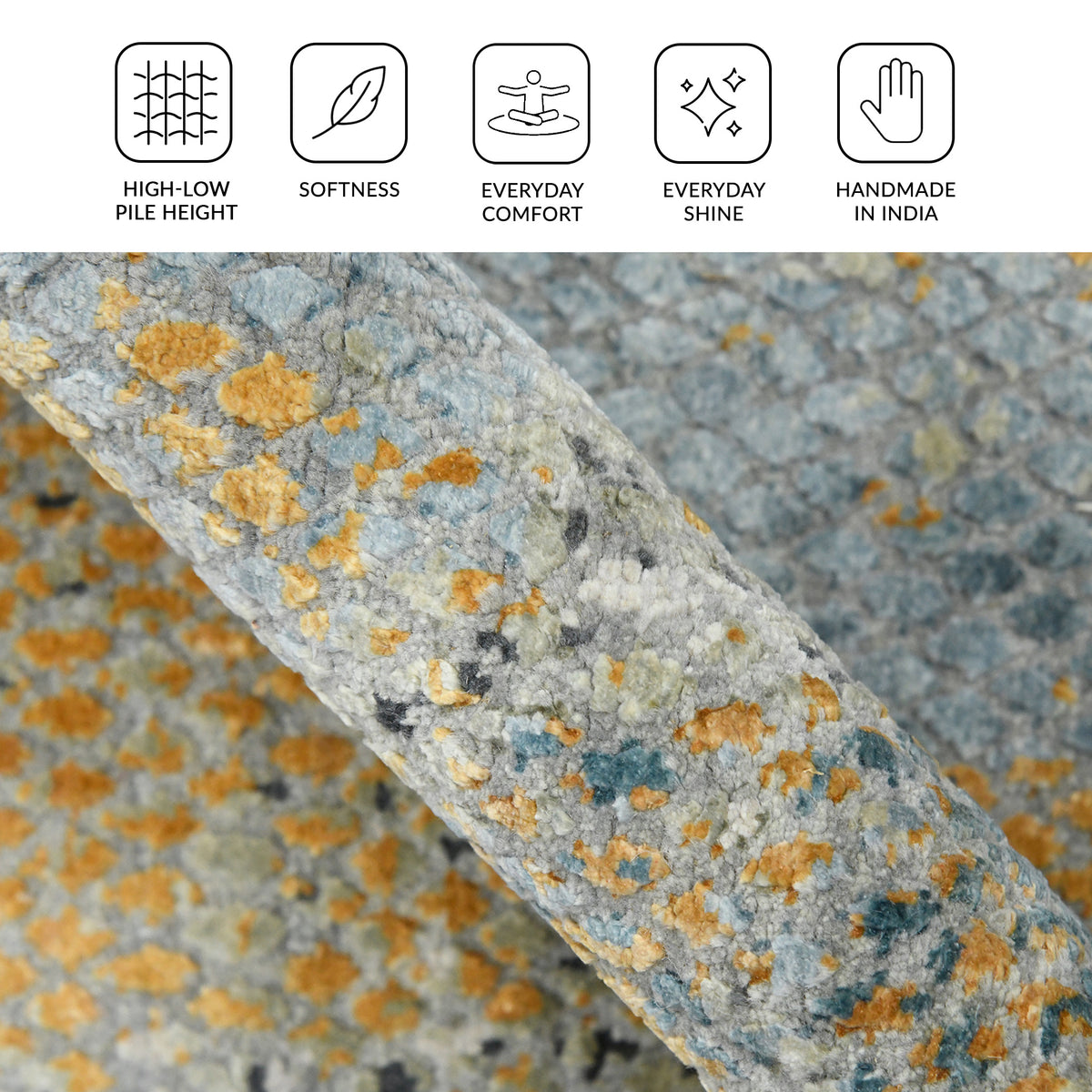 Amer Majestic MAJ-10 Blue area rug - infographic view