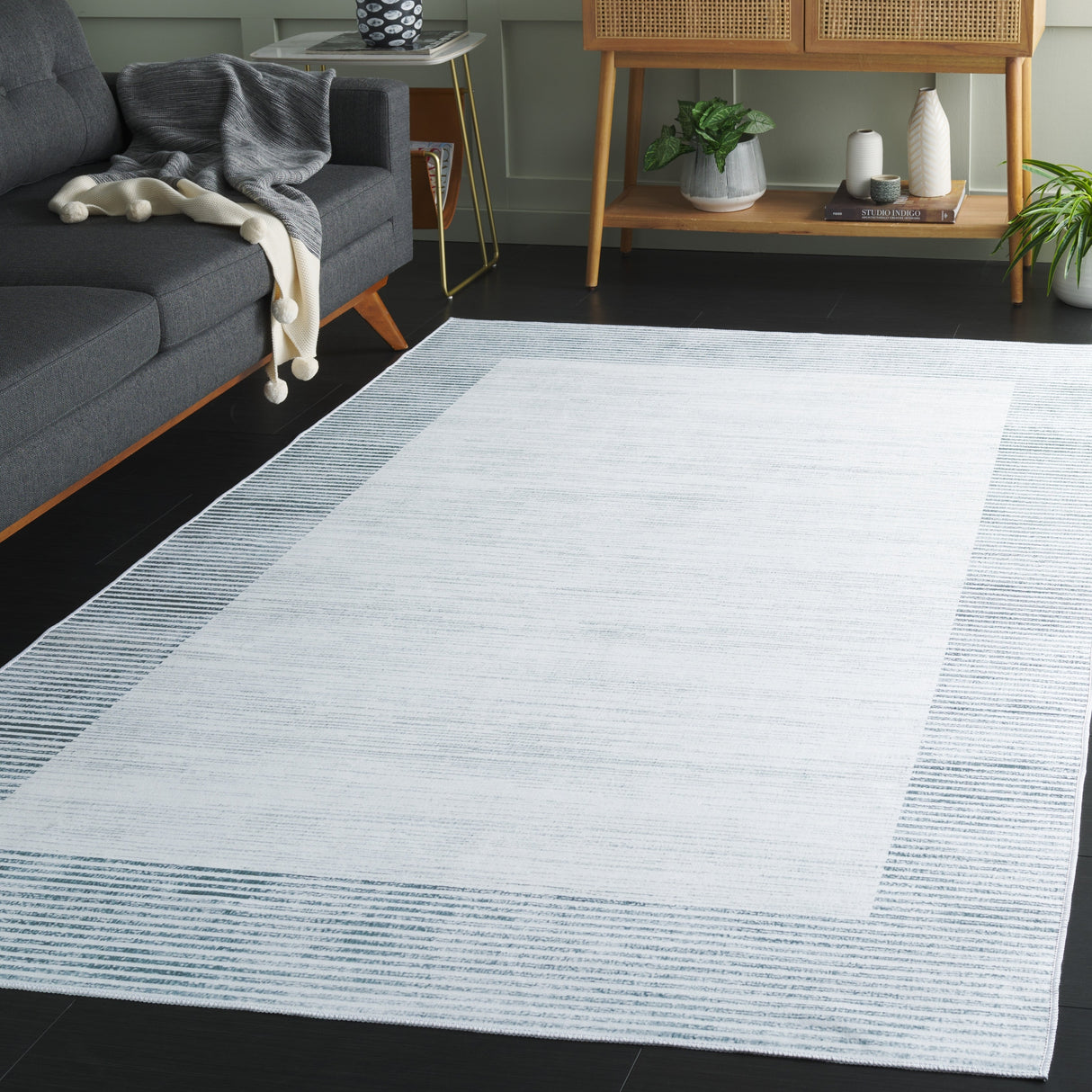 Safavieh Malibu Mbu823A Ivory/Grey Rug.
