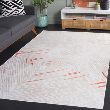 Safavieh Malibu Mbu873B Beige/Rust Rug.