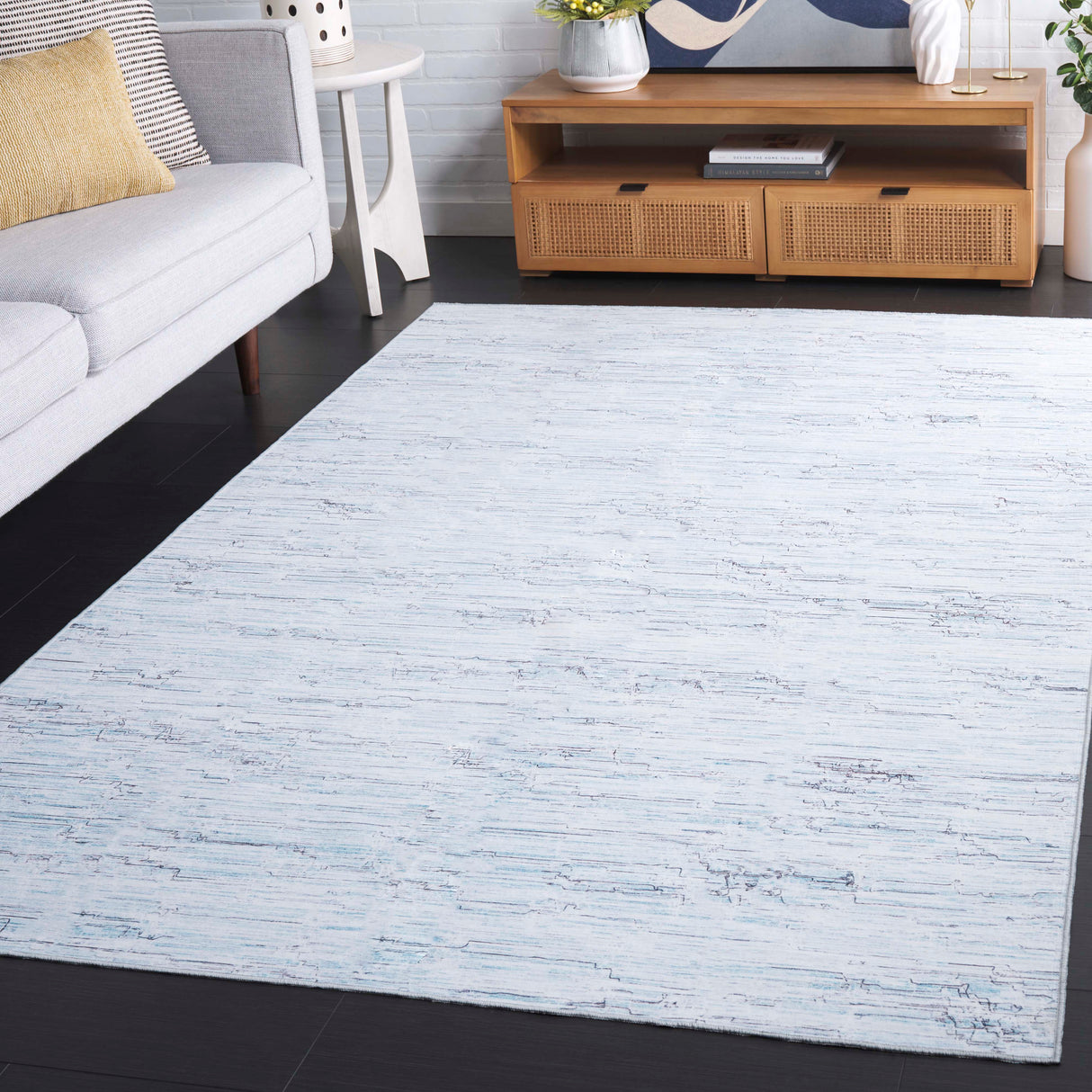 Safavieh Malibu Mbu914F Grey/Turquoise Rug.