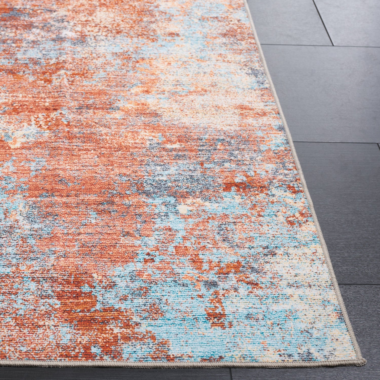 Safavieh Malibu Mbu943P Rust/Aqua Rug.