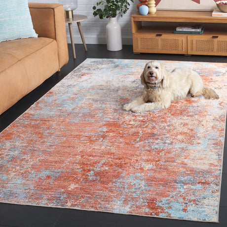 Safavieh Malibu Mbu943P Rust/Aqua Rug.